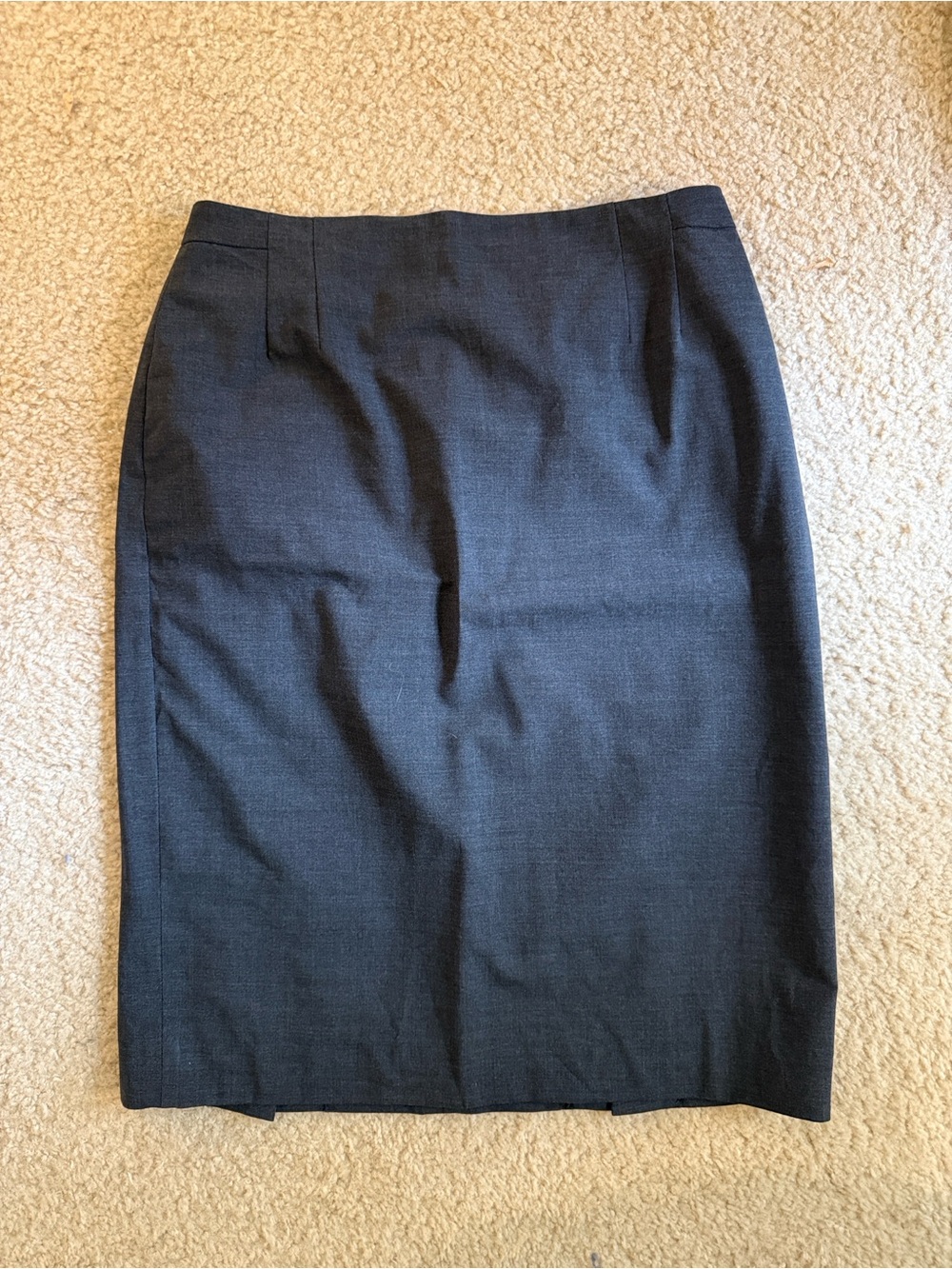 MM.LaFleur Gray Wool Pencil Skirt Office Siren 90s Minimalism Dark Academia